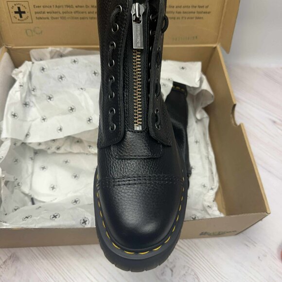 Dr. Martens Sinclair Women’s Leather Platform Boots High Black Size EU 42 - Picture 4 of 16